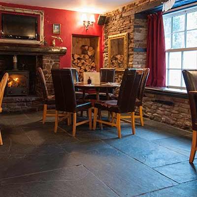 slate flooring in a pub